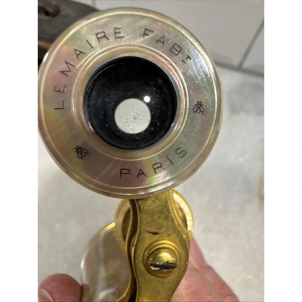 LeMaire FI Paris Vintage Opera Glasses/caseMother of Pearl 1850-1900 EraOLA0058